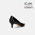 2024AW：iCoN COLORS：ポインテッドトゥ エナメル パンプス（C57171）ブラックE/mamian（マミアン）