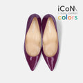 iCoN COLORS：ポインテッドトゥ エナメル パンプス（C76531）バイオレット/mamian（マミアン）