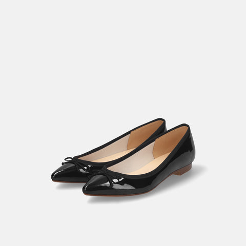10% OFF: 2024SSBI: Pointed Toe Flat Ballet Shoes (1333) Black E