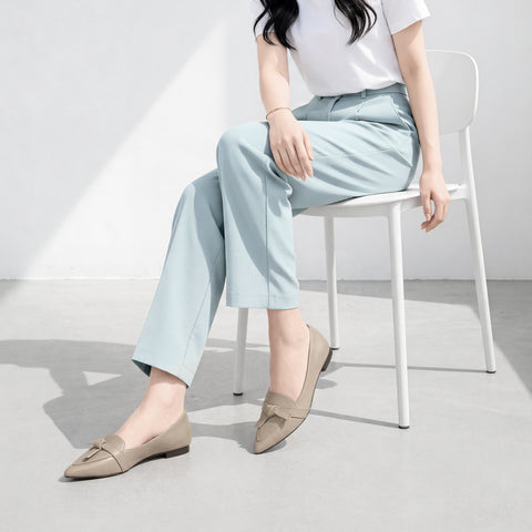 2026SS：ステッチリボン ローファー（m17016）グレージュ