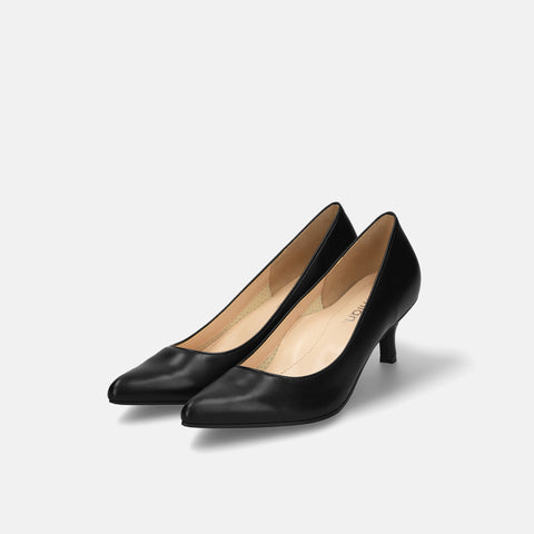 10% OFF: 2024SS: iCoN COLORS: Pointed Toe Smooth Pumps (C57173) Black