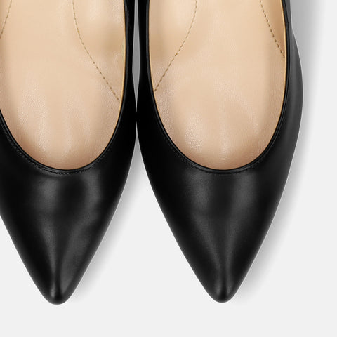 10% OFF: 2024SS: iCoN COLORS: Pointed Toe Smooth Pumps (C57173) Black