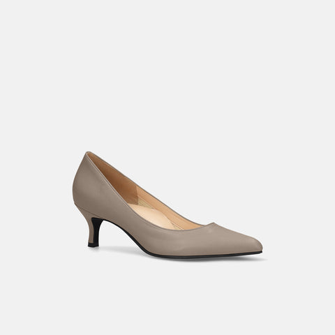 10% OFF: 2024SS: iCoN COLORS: Pointed Toe Smooth Pumps (C57173) Greige