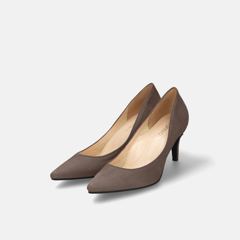 15% OFF: 2024SS: iCoN COLORS: Pointed toe suede pumps (C76532) beige S