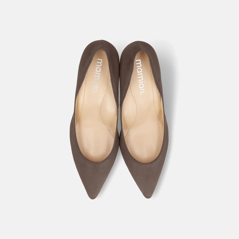 15% OFF: 2024SS: iCoN COLORS: Pointed toe suede pumps (C76532) beige S