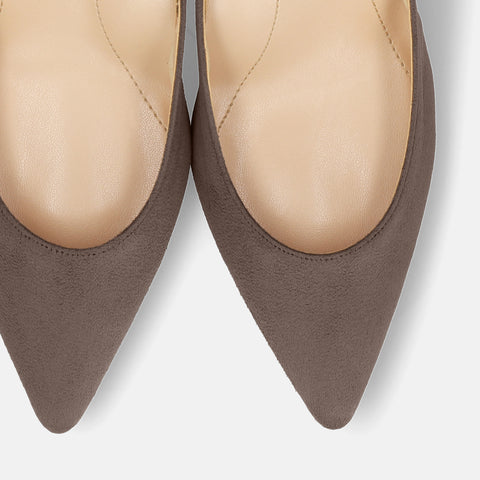 15% OFF: 2024SS: iCoN COLORS: Pointed toe suede pumps (C76532) beige S