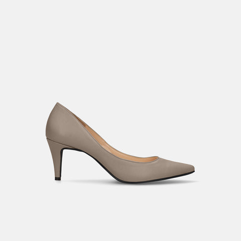 10% OFF: 2024SS: iCoN COLORS: Pointed Toe Smooth Pumps (C76533) Greige