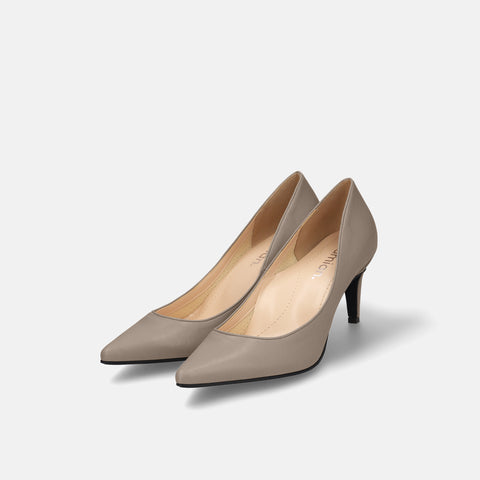 10% OFF: 2024SS: iCoN COLORS: Pointed Toe Smooth Pumps (C76533) Greige