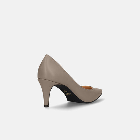 10% OFF: 2024SS: iCoN COLORS: Pointed Toe Smooth Pumps (C76533) Greige