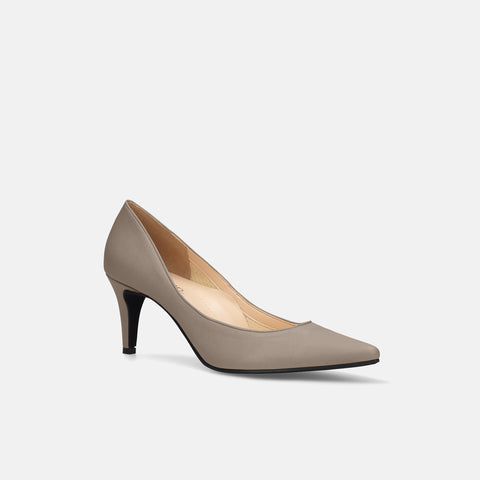 10% OFF: 2024SS: iCoN COLORS: Pointed Toe Smooth Pumps (C76533) Greige