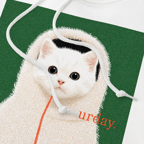 予約：urday【dog】アートワークスウェットプルパーカ（u-a-spk-0001-09）ホワイト